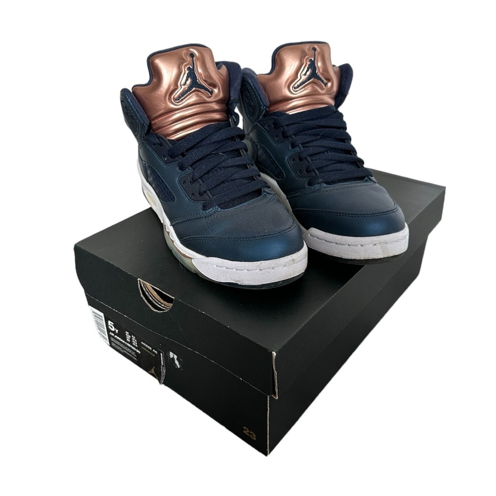 👟Air Jordan👟 Retro 5 Bronze (GS) EUC